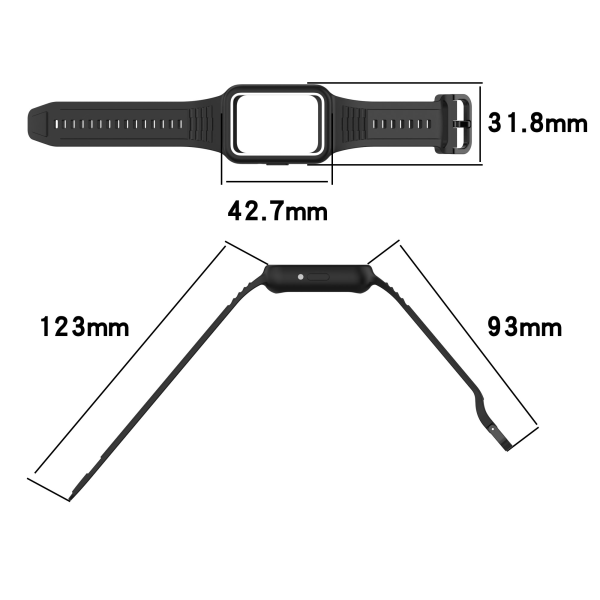 Klockarmband för Huawei 7/8/9 Svart