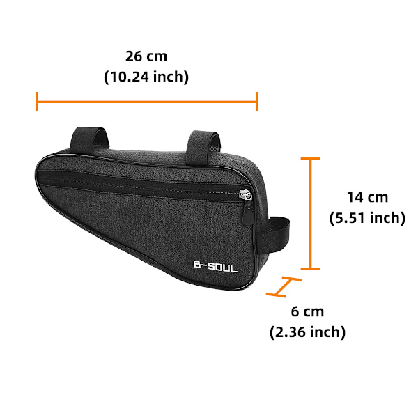Trekantet cykeltaske Sort