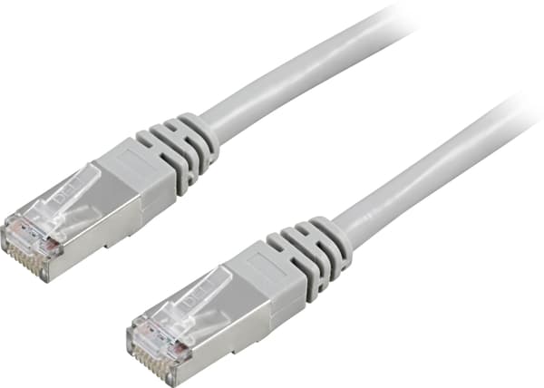 F/UTP Cat5e patch cable, 0.5m, 100MHz, Delta-certified, grey