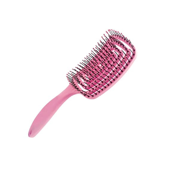 Ergonomisk böjd ventilborste för hårbottenmassage Pink Pink