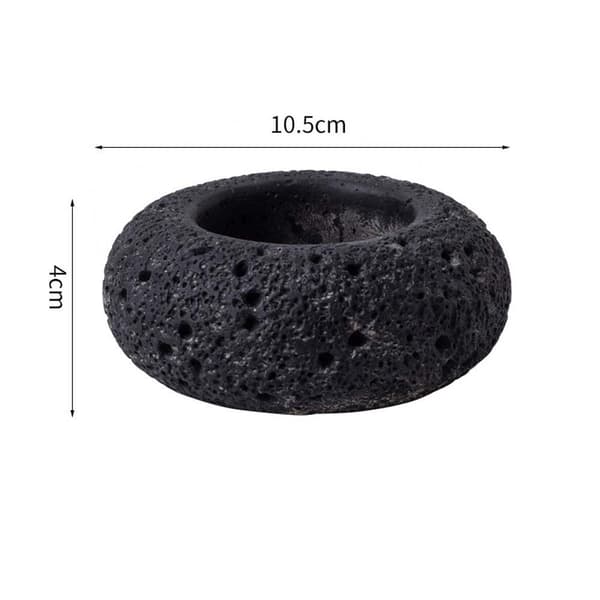 Krybdyr Foder Skål - Naturlig Cement Krybdyr Mad- og Vandskål Sort