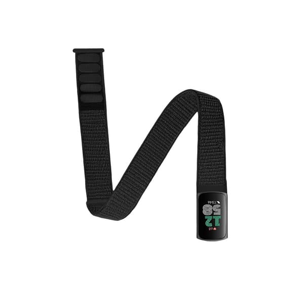 Bekvämt nylonarmband för Fitbit Charge 5/6 Black Black