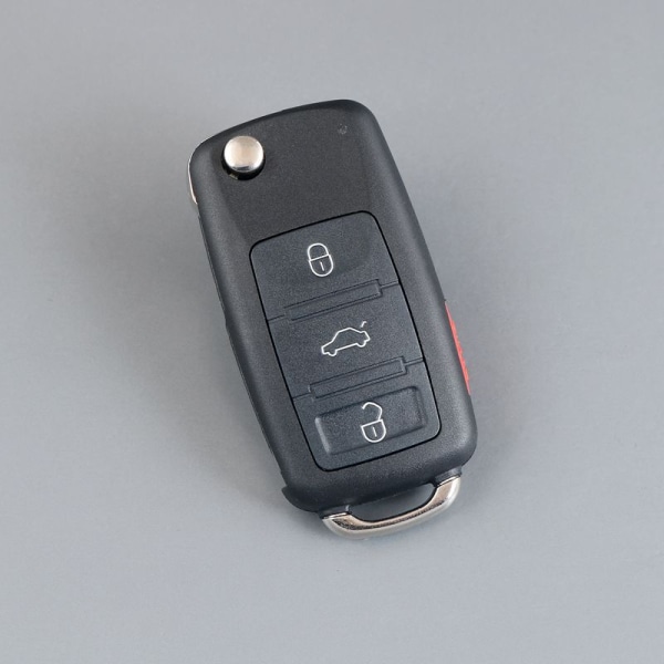 Nyckelskal med 4 knappar kompatibelt med Volkswagen B5 Svart