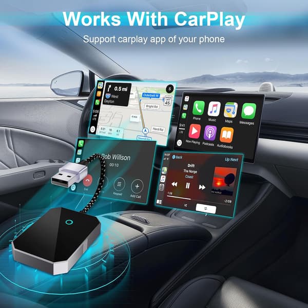 Carplay / Android Auto adapter - trådbunden till trådlös omvandlare