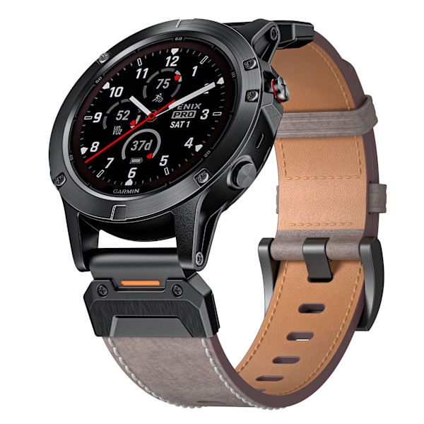 Kellon ranneke pikalukolla Garmin 22mm:lle Harmaa