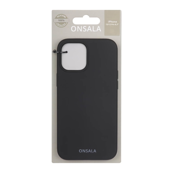 ONSALA Mobilskal Silikon Black - iPhone 12 / 12 Pro