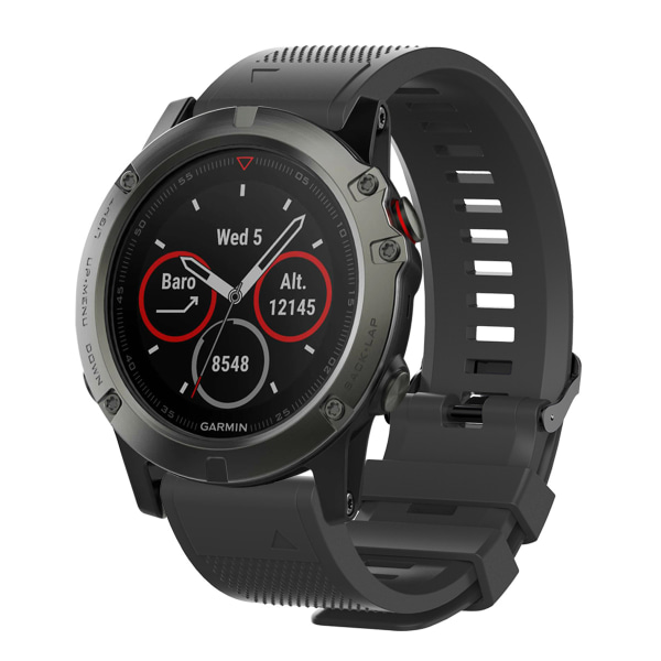 Klockarmband 26 mm Garmin Fenix 5 Plus/Fenix 5/Forerunner935/Fenix 6/Fenix 3/Fenix 5x/Fenix 6x Svart