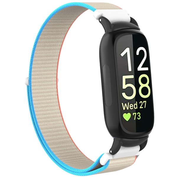 Nylon Loop Hook and Loop Rem Kompatibel med Fitbit Inspire 3 - Fås i Flere Farver Beige Beige