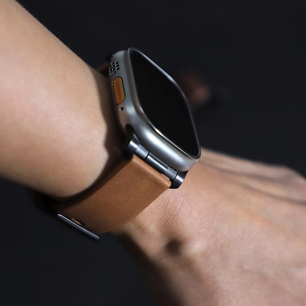 Horween läderarmband för Apple Watch 42/44/46/49 mm - mörkbrun Brun