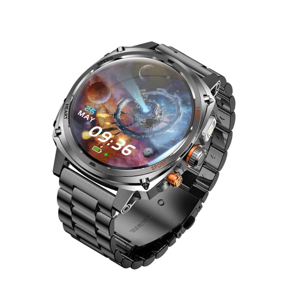 Multifunktionell Smartwatch med Bluetooth-samtal, Hälsomätning och Anpassningsbara Urtavlor - Svart