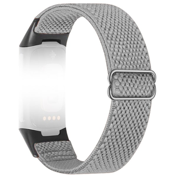 Nailonranneke Fitbit Charge 5/6 -kellolle Vaalean harmaa