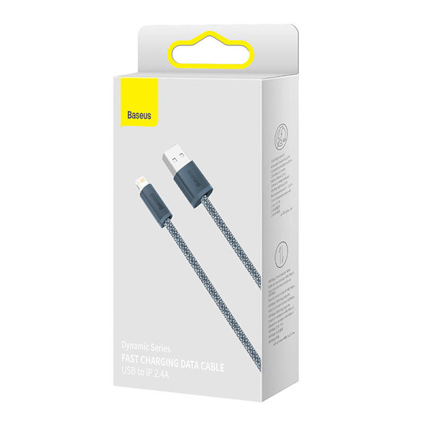 Baseus Dynamic Series-kabel USB till Lightning, 2,4A, 2m (grå)