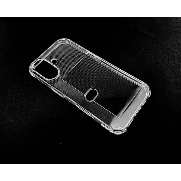 iPhone 15 Plus Skal med Korthållare, Slim Skyddande Stöttåligt Genomskinligt Mobilfodral för iPhone 15 Plus