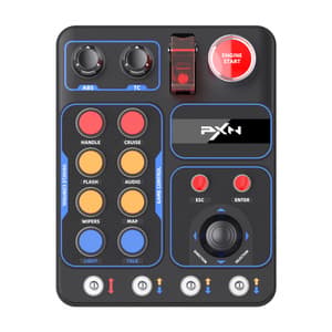 PXN CB1-kontrollpanel för bilsimulering, 30 programmerbara knappar och RGB-bakgrundsbelysning