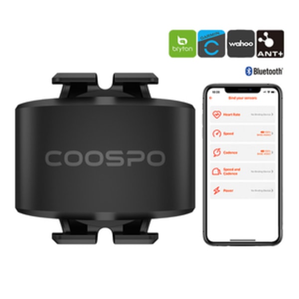 Kadencesensor Coospo BK9C kompatibel med Wahooo, Garmin, Bryton osv.