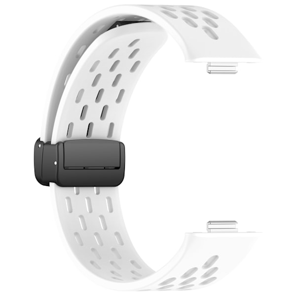 Huawei Watch Fit 3 Åndbar silikonerem med magnetisk spænde Hvid