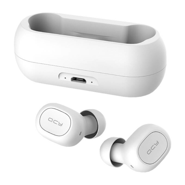 Trådlösa hörlurar TWS QCY T1C Bluetooth V5.0 (vit)