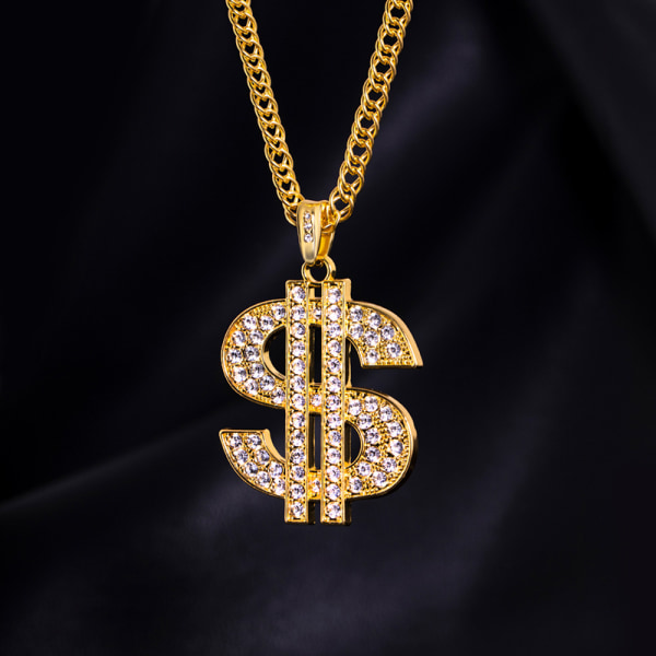 Halsband med dollartecken guld