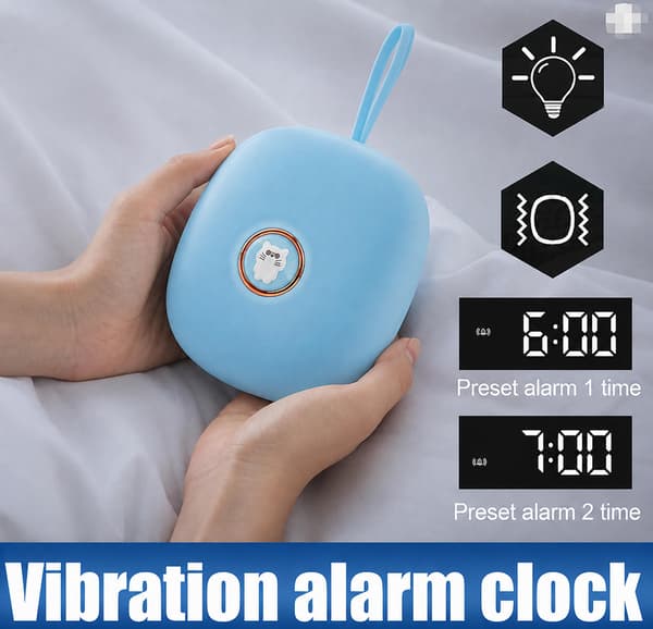 Vibrerande väckarklocka med snooze-funktion Blue Blue