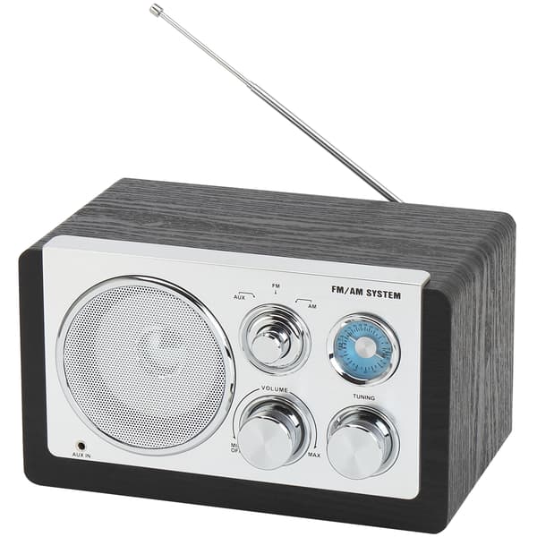 Radio AM/FM Analoginen viritys AUX-tulo TR-63B Musta