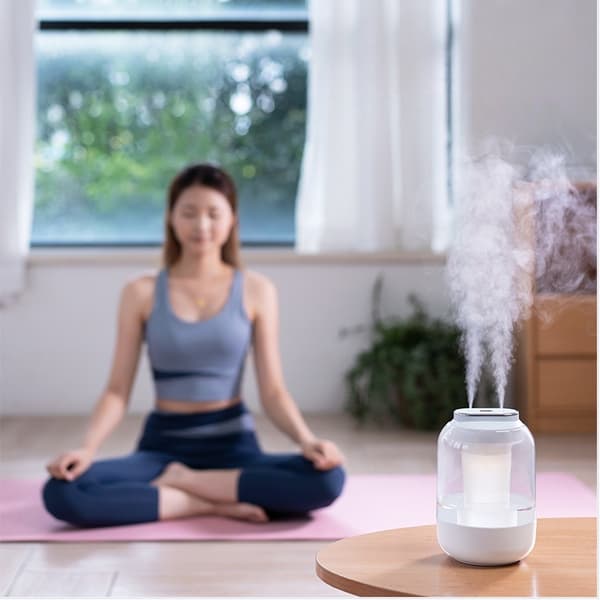 Batteridriven Luftfuktare med Aromaterapi och Nattlampa för Hem, Sovrum och Studentrum