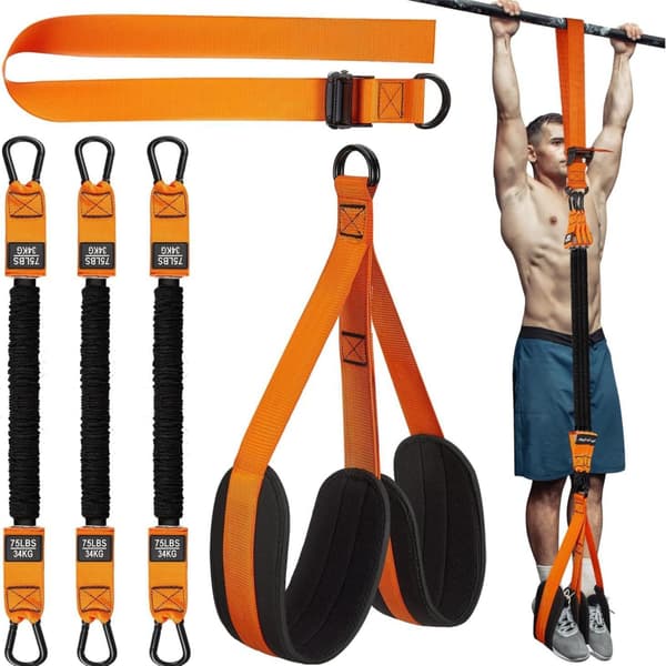 Pull up band / Træningsbånd pull ups - Pull up-hjælp til styrketræning Orange 210 lbs Orange 210 lbs