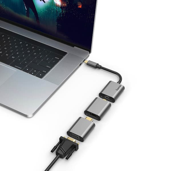 Video Adapter Set 6in1 USB-C Mini-DisplayPort HDMI VGA