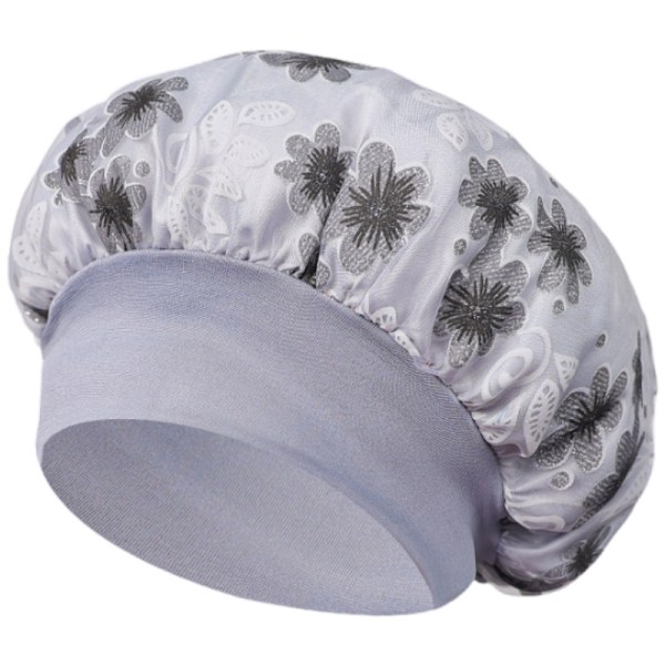Satin dobbeltlags sovehætte Grey Grey