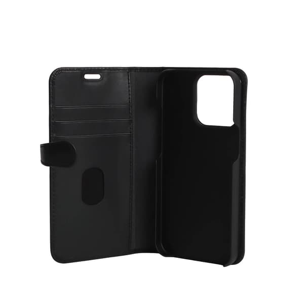 Wallet Læder Til 3 kort iPhone 13 Pro Sort