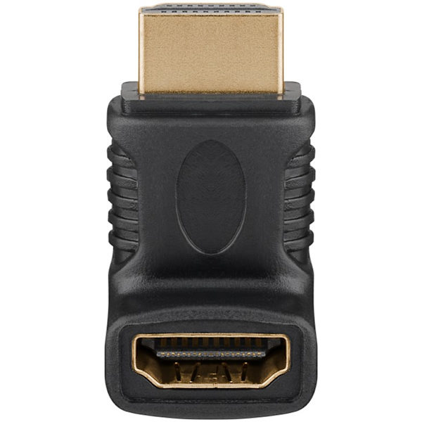 HDMI™ vinkeladapter 90° vertikal, 8K @ 60 Hz, guldpläterad