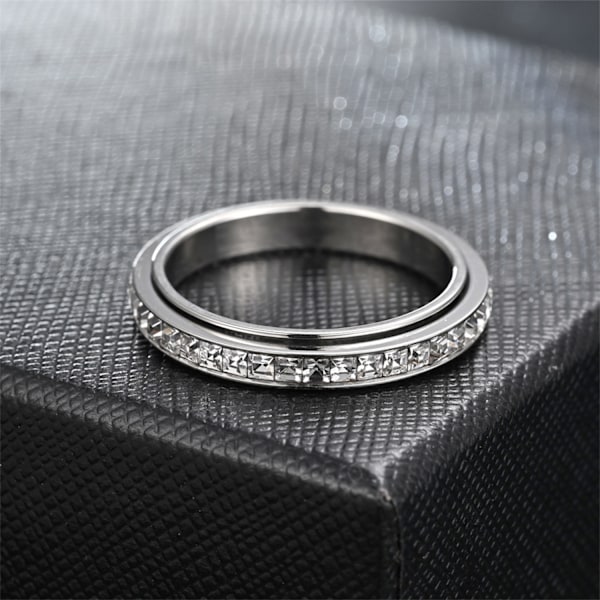 Roterbar anti-stress ring Sølv 16.5 mm