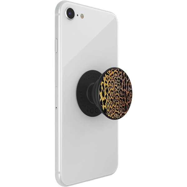 POPSOCKETS Præget Metal Leopard Aftageligt Greb med Stativfunktion LUXE