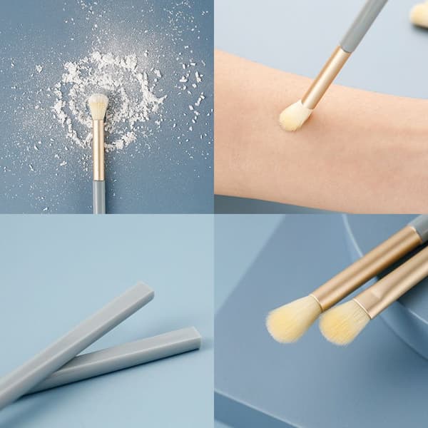 Makeup Brush Set - 5 børster med holder LightGreen LightGreen
