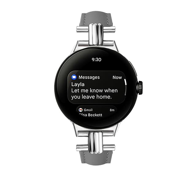 Rem i ægte læder til Google Pixel Watch 3 Grey 45 mm Grey 45 mm
