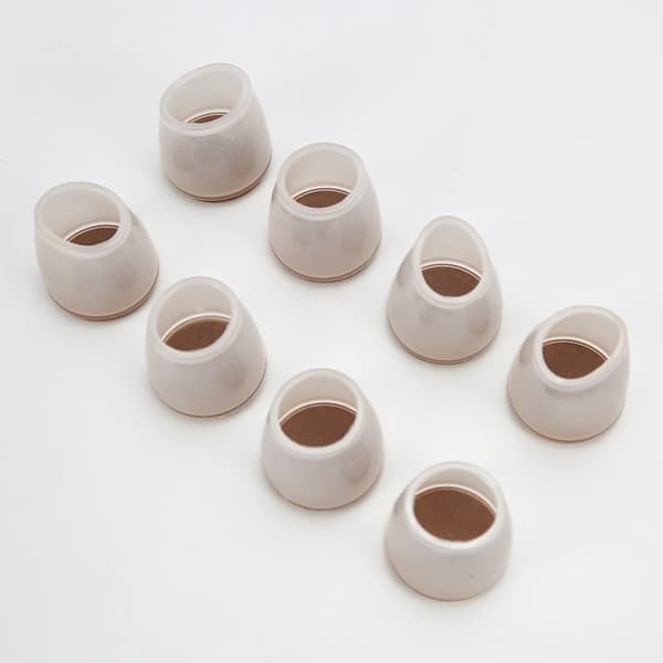 Läpinäkyvät tuolinjalan suojukset - 8 kpl LightBrown circle M LightBrown M