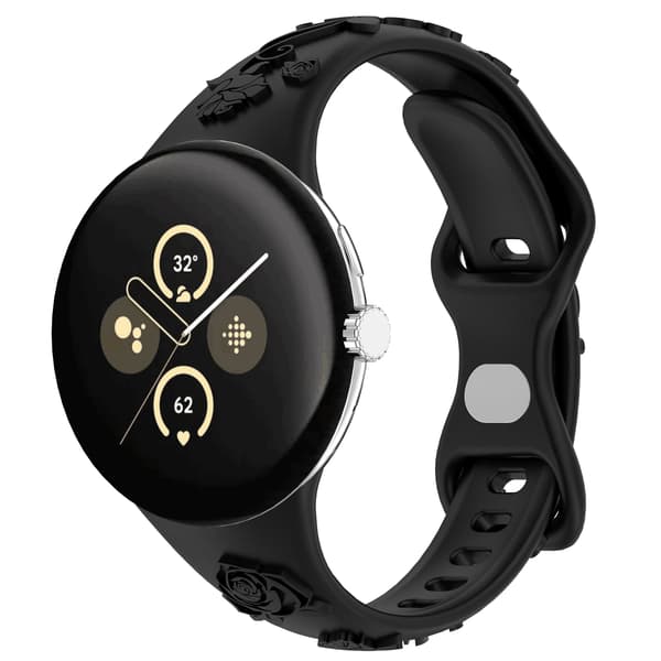 Silikonarmband för Google Pixel Watch 2 Black Black