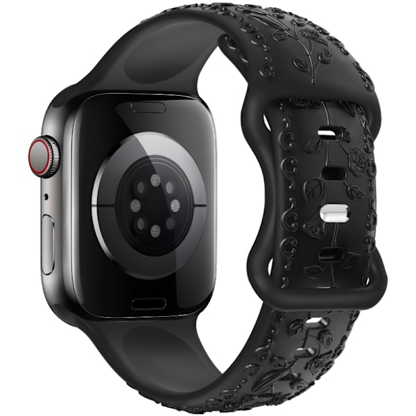 Silikonarmband för Apple Watch Svart 22 mm