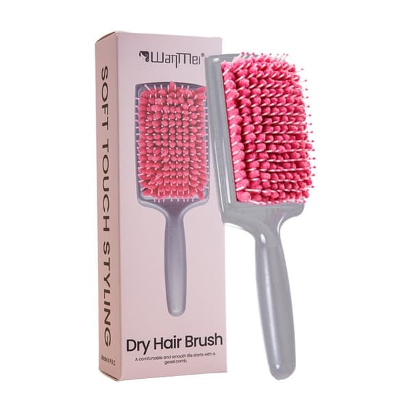 Bærbar hurtigtørrende hårbørste - absorberende & masserende hovedbundsbørste Pink+grey Pink+grey