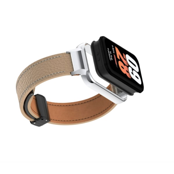 Xiaomi Smart Band 8 Active Strap litsikuvioisella magneettisoljella Ruskea