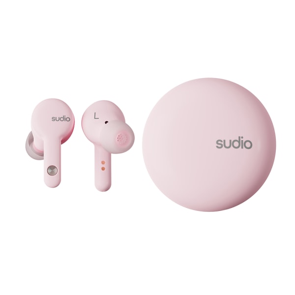 SUDIO Hörlur In-Ear A2 True Wireless ANC Rosa