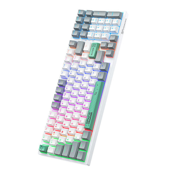 ONIKUMA G38 98-tangenter USB-trådbundet mekaniskt tangentbord Vit