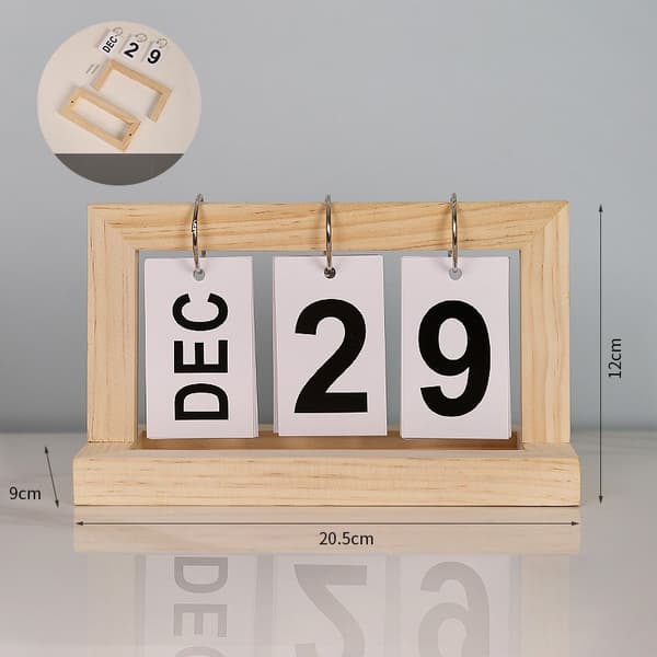 Minimalistisk Evighetskalender i Trä