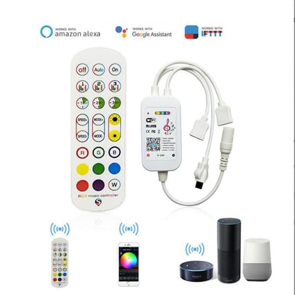 Smart WiFi LED Strip Lights Kit Röst- och APP-kontroll 15 m 15 m