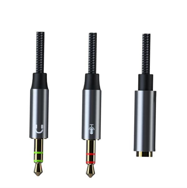 CB01 Hörlurar och mikrofon Splitter Adapter Audiokabel Model 3