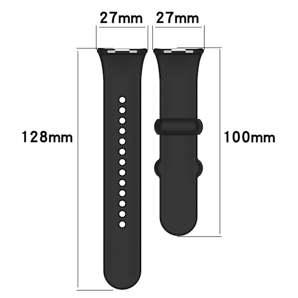 Silikoninen kellohihna Xiaomi Band 9 Prolle Musta