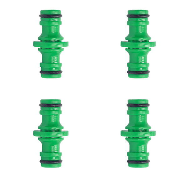 4-Pack Slangkoppling - Dubbel Pass Plastnippelkoppling