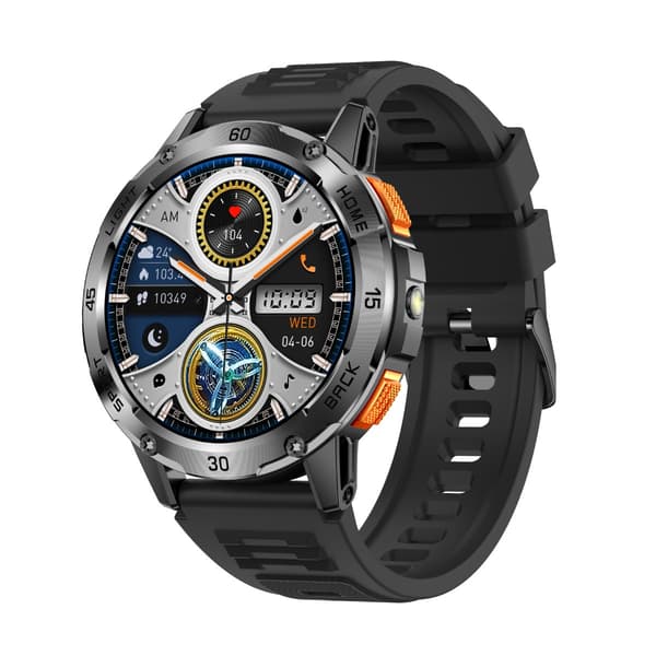 Multifunktionell Smartwatch med Hälsoövervakning och Bluetooth-samtal, kompatibel med Android & iOS Black Black