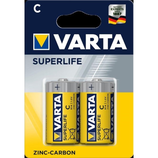 Varta R14/C (Baby) (2014) batteri, 2 st. blister