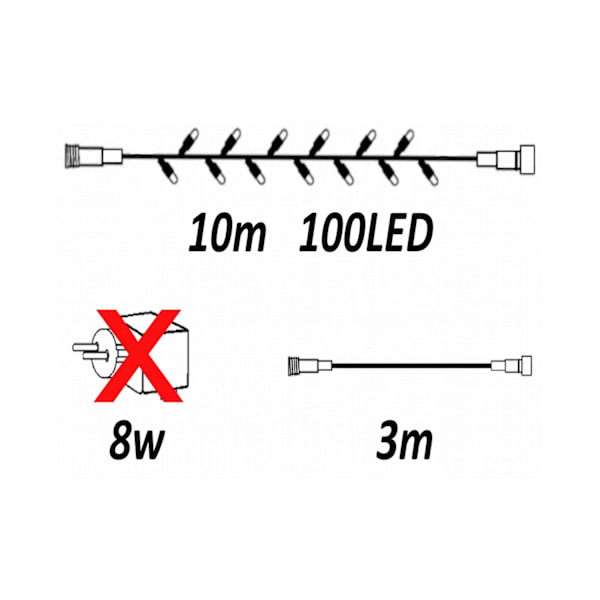 Glimmer 10m ljusslinga 6W