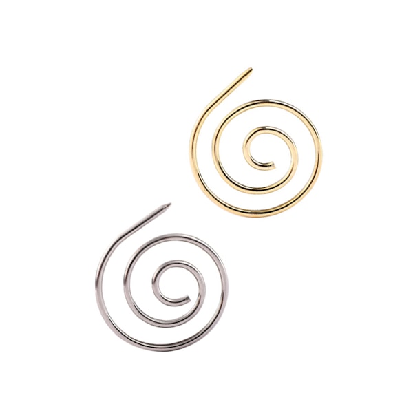 Spiralstickningsmarkörer (2-pack, guld och silver)